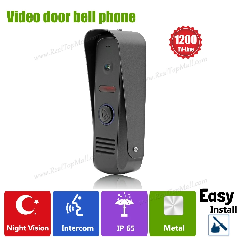 

Wired Doorbell Camera Door phone Intercom Infrared Night Vision Wide Angle HD 1200TVL Dual-way Talk