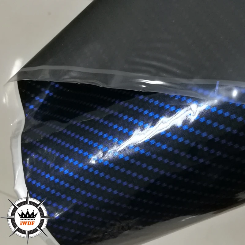 

WDF008T 1m width blue carbon fiber water transfer printing film 10m length hydrographics film