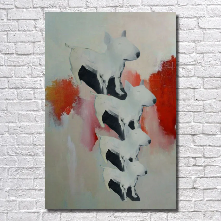 

Decorative Art 100% Handmade Oil Painting on Canvas Wall Abstract animal Cute Baby Elephant Picture Living Room Home Decoration