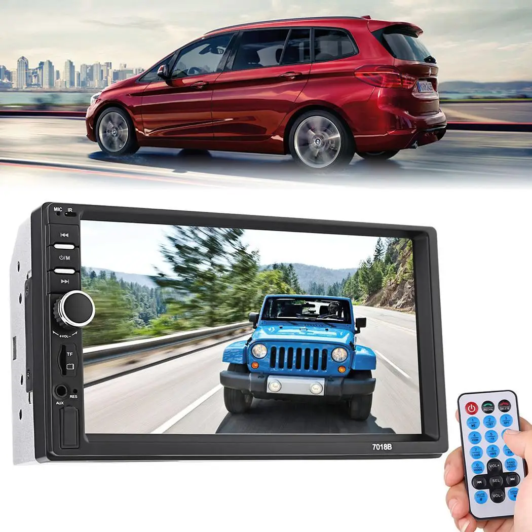 

7 Inch 1080P TFT Touch Screen Remote Control Car 35dB MP5 Player Bluetooth 4_8 4 x 45 W FM Radio USB/TF AUX In