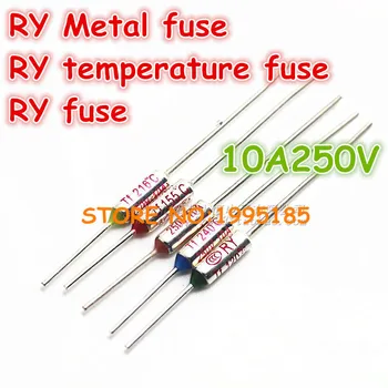 

RY 50pcs/lot New Micro thermal fuse 10A250V Tf 240 Degrees TF240 C Mini temp fuse metal shell Thermal Cutoff
