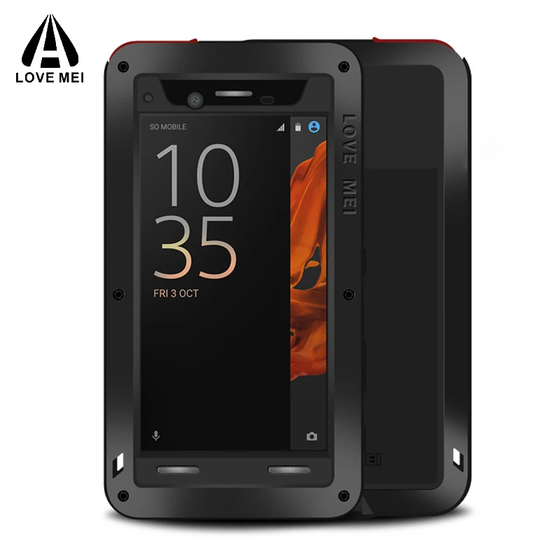Love mei FOR SONY XZ Case Metal Aluminum Armor Shockproof
