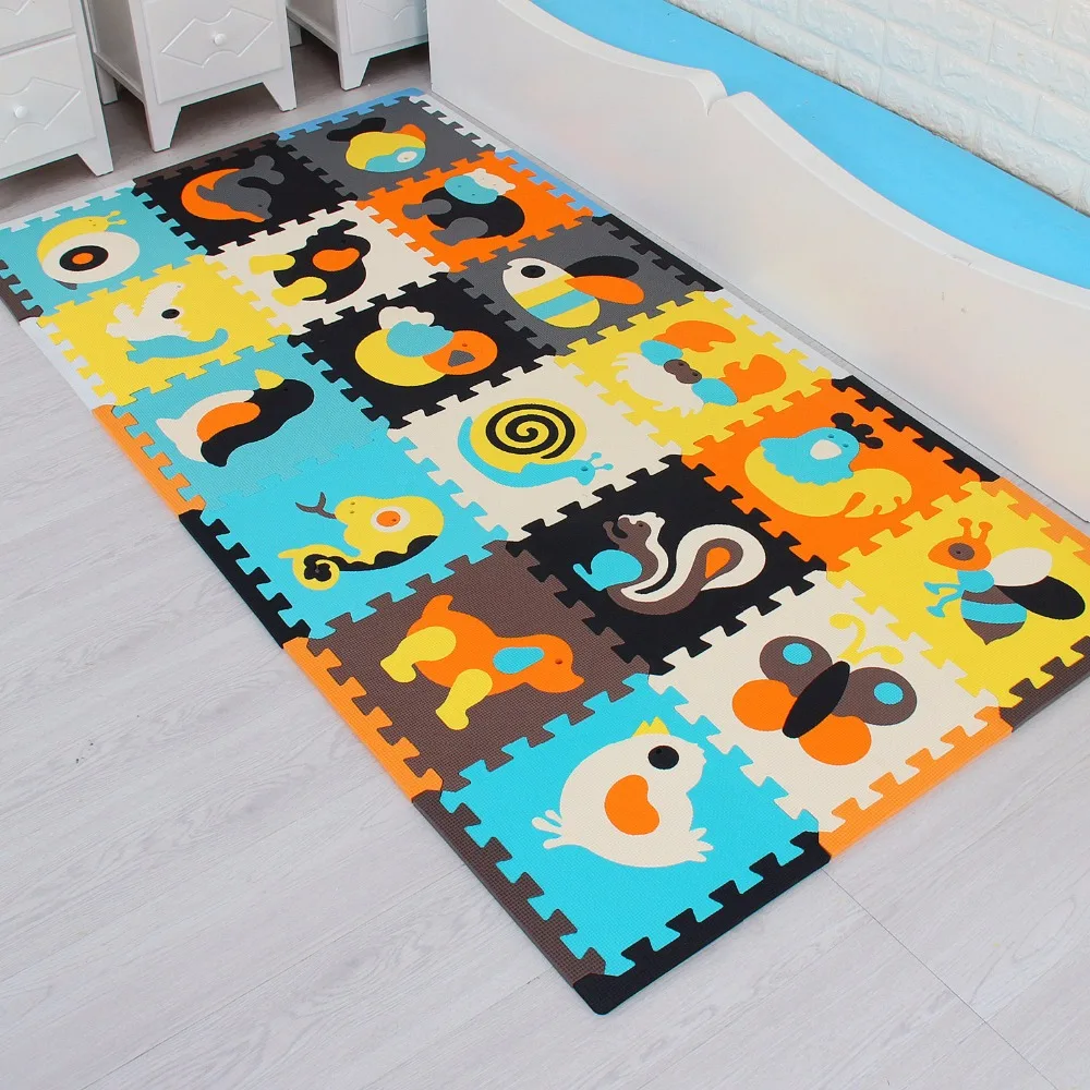 18pcs With Long Edges Children S Foam Carpet Baby Game Mat Foam