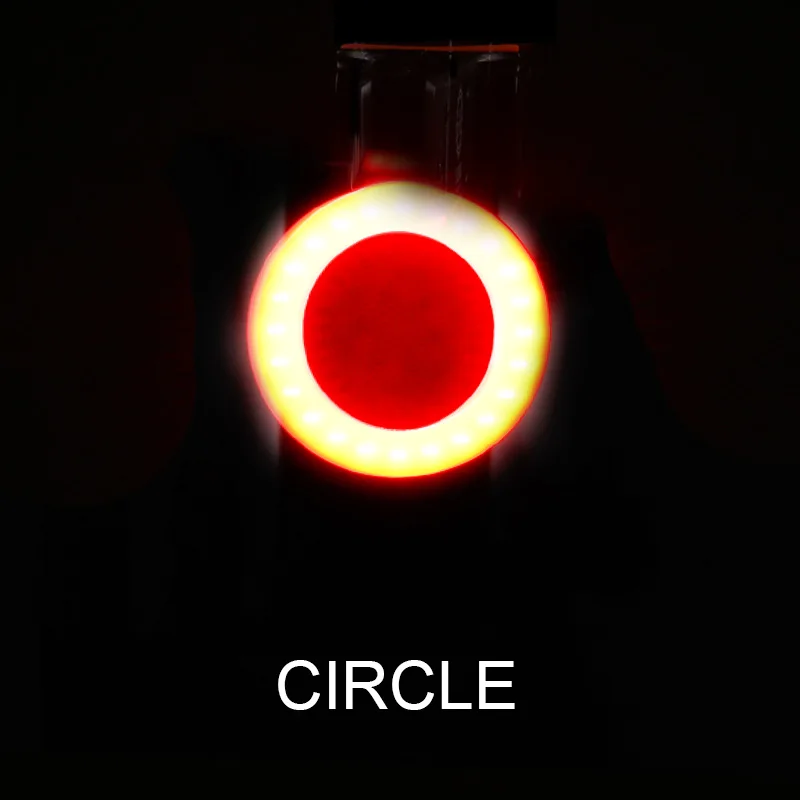 Circle Велосипед Wheel Up Light круглый и любящий задний фонарь Usb Выделенный Водонепроницаемый Горный велосипед задние фары велосипеда Велосипедное оборудование - Цвет: Circle