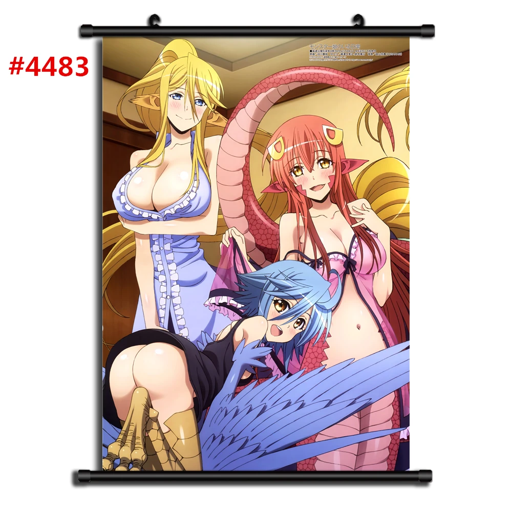 Monster Musume no Iru Nichijou Boys Аниме Манга настенный плакат прокрутки - Цвет: 4483