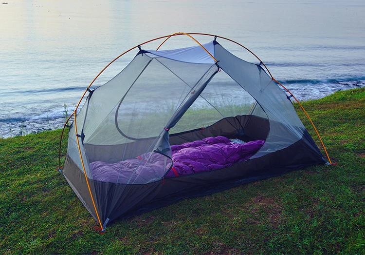Barraca de Acampamento ao ar Barracas à Prova Engrenagem Pessoa 4 Temporada 15d Livre Ultraleve Caminhadas Mochila Caça Dwaterproof Água Revestimento 3f ul 2 2 3f ul engrenagem 2 pessoa 4 temporada