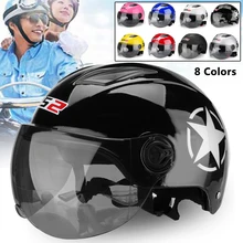 Moto Harley Casco Mezzo Aperto Viso Misura regolabile Protezione Degli Ingranaggi Testa Caschi Unisex 8 Colori