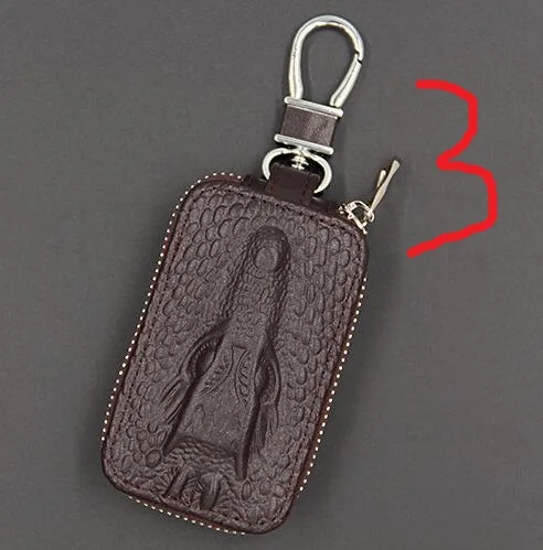 

Crocodile car key bag unisex key bag set Crocodile pattern key bag simple large capacity