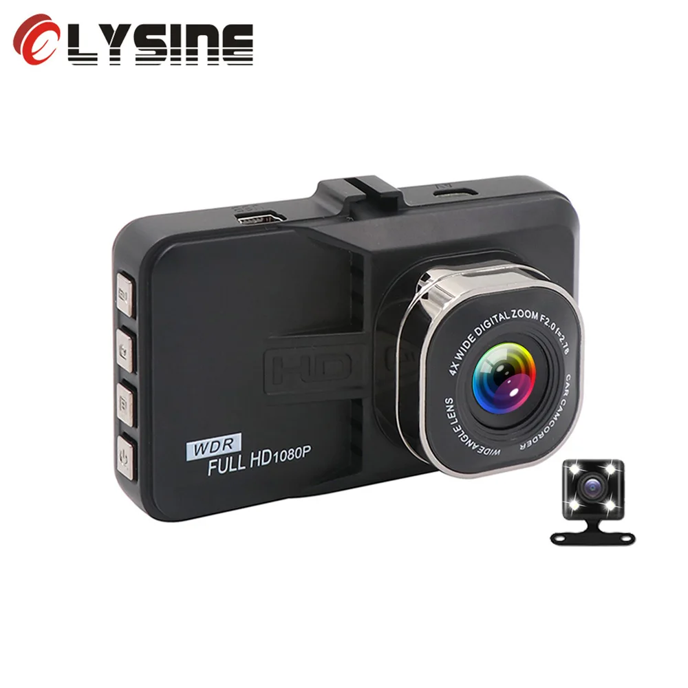 

Olysine 3.0 inch Car Camera DVR T206 Auto Video Recorder With Two Cameras Registrator Metal Shell Dash Cam Dual Lens