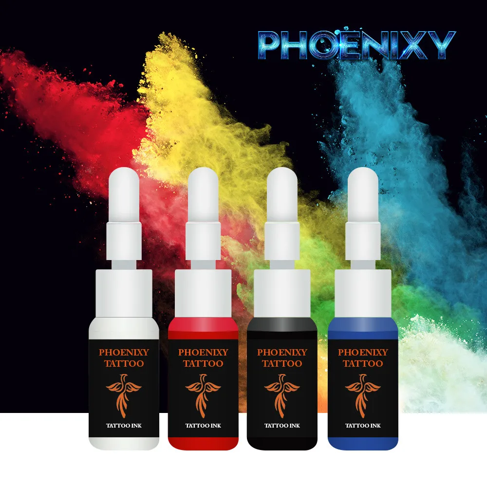 Koop Compleet Tattoo Kit 1 Coils Guns 4 Kleuren Zwart Pigment Sets Power Tattoo Beginner Grips Kits Body Permanente Make Up Tattoo set