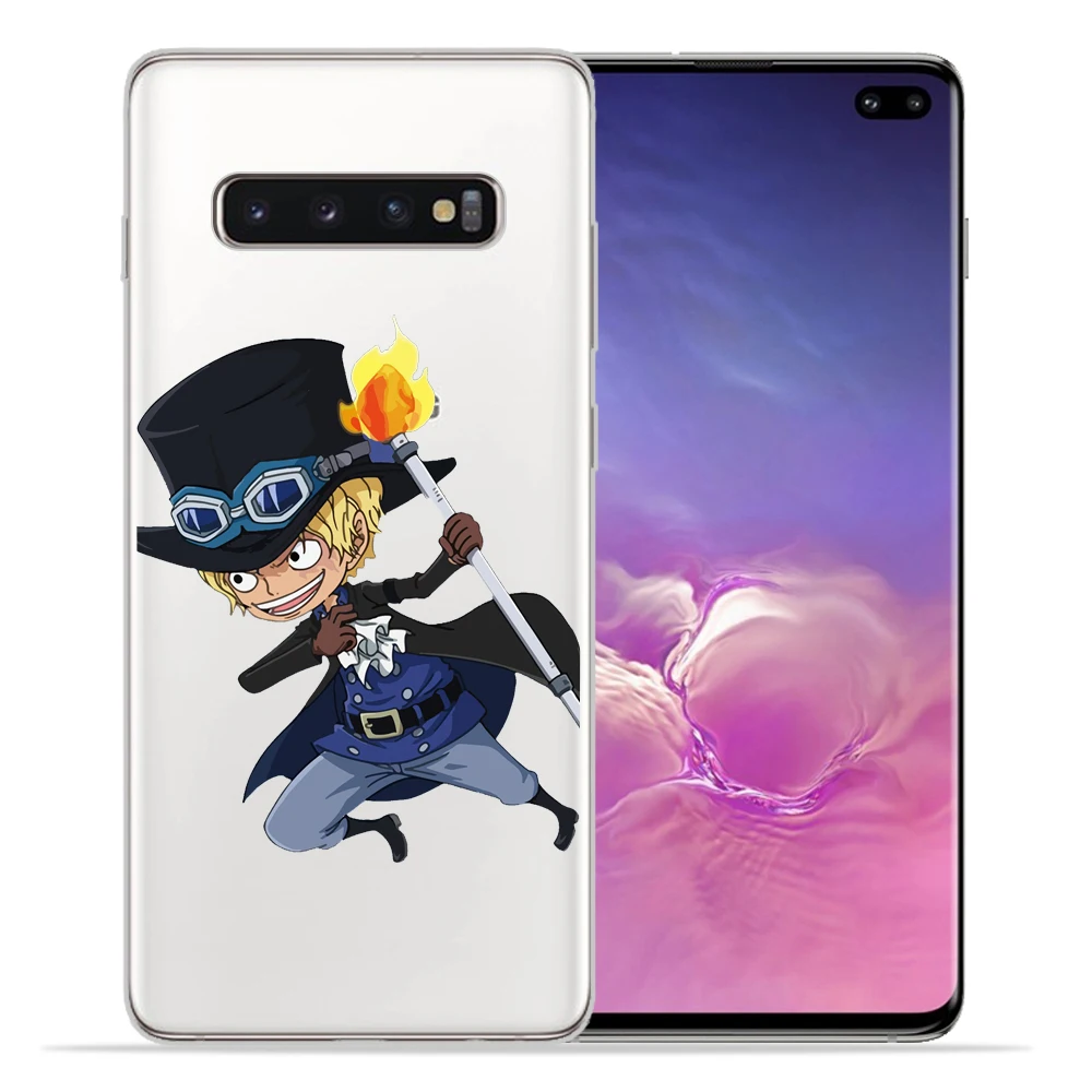 Одна деталь для крышки samsung Galaxy S9 S10 S8 плюс S7 S6 край чехол японского аниме коллаж Луффи Coque основа чехол для телефона