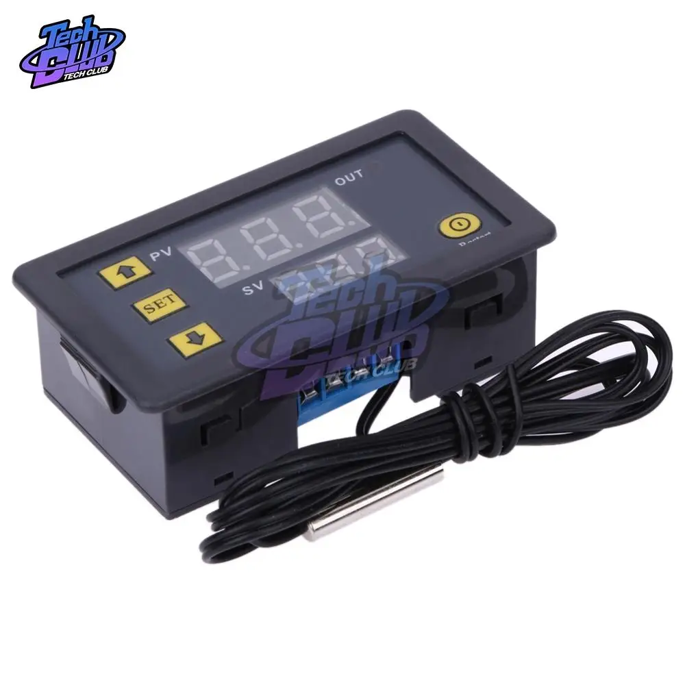 W3230 DC12V/24V AC110V-220V Digital Temperature Controller LED Display Thermostat With Heating/Cooling Control Instrument