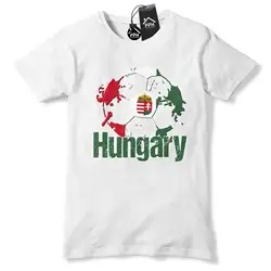 Венгрия футбол рубашка красный, белый футболка венгерский футболка мужской подарок B40 дешевые оптовая продажа футболки для девочек 2019 мод