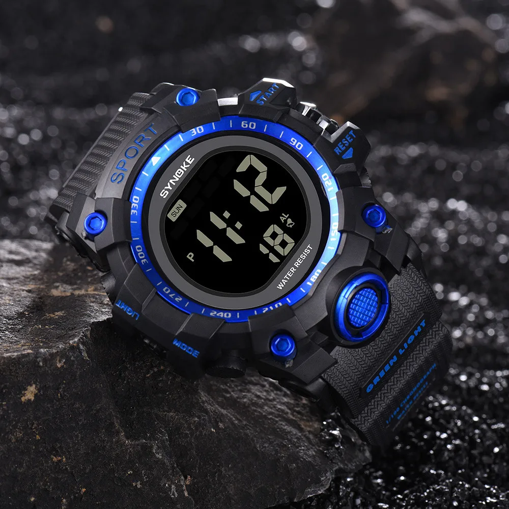 Мужские спортивные цифровые водонепроницаемые часы, мужские часы с ЖК-дисплеем для мальчиков, цифровые часы с секундомером и датой, Спортивные Резиновые наручные часы, Relogio Masculino, цифровой подарок
