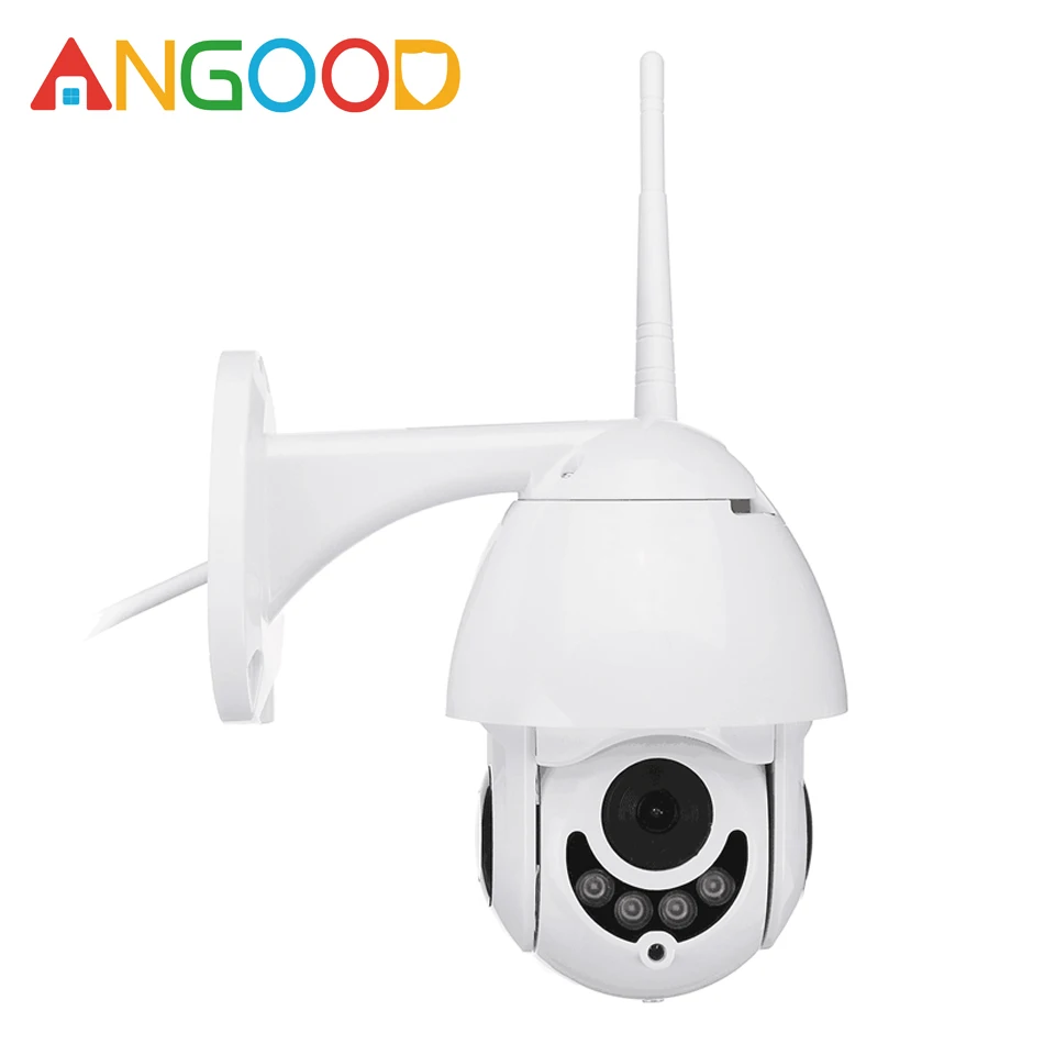 

ANGOOD HD 1080P 3.6mm Wifi IP Camera Outdoor Waterproof PTZ App Remote Control Camera PIR Night Vision Monitor Support ONVIF2.4