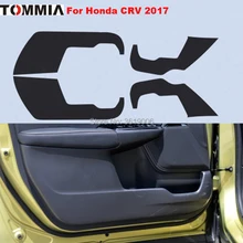 TOMMIA для Honda CRV 2017 внутри автомобиля дверные царапин покрытие защита от удар колодки углеродного волокна наклейки 4 шт.