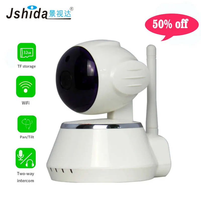 

Jshida wireless WiFi IP Camera Home Security Camera system 720P IR Night Vision Infrared Two Way Audio 1.0MP Baby Monitor