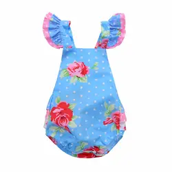 Puseky детская одежда для новорожденных девочек топы слоистых точка цветочные боди без рукавов милый Детские комбинезоны Костюмы летом 0-24 м