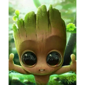 

5D DIY Square/Round Diamond Painting Big eye groot Cross Stitch Diamond Embroidery Needlework home Decoration gift WG963