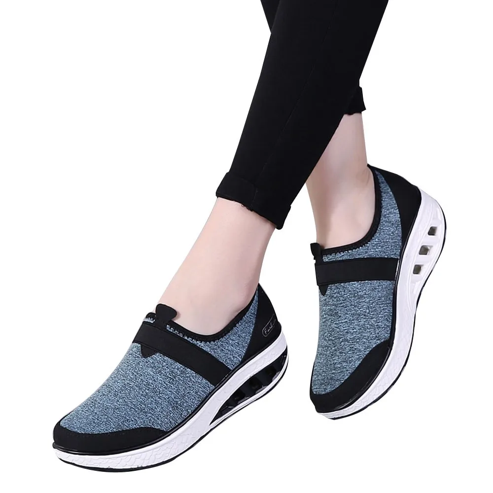 

Women's Casual Shoes Increased Thick-Soled Rocking Shoes Wedge Sneakers Fashion Comfortable Comfortable Super Light Athletic#g2