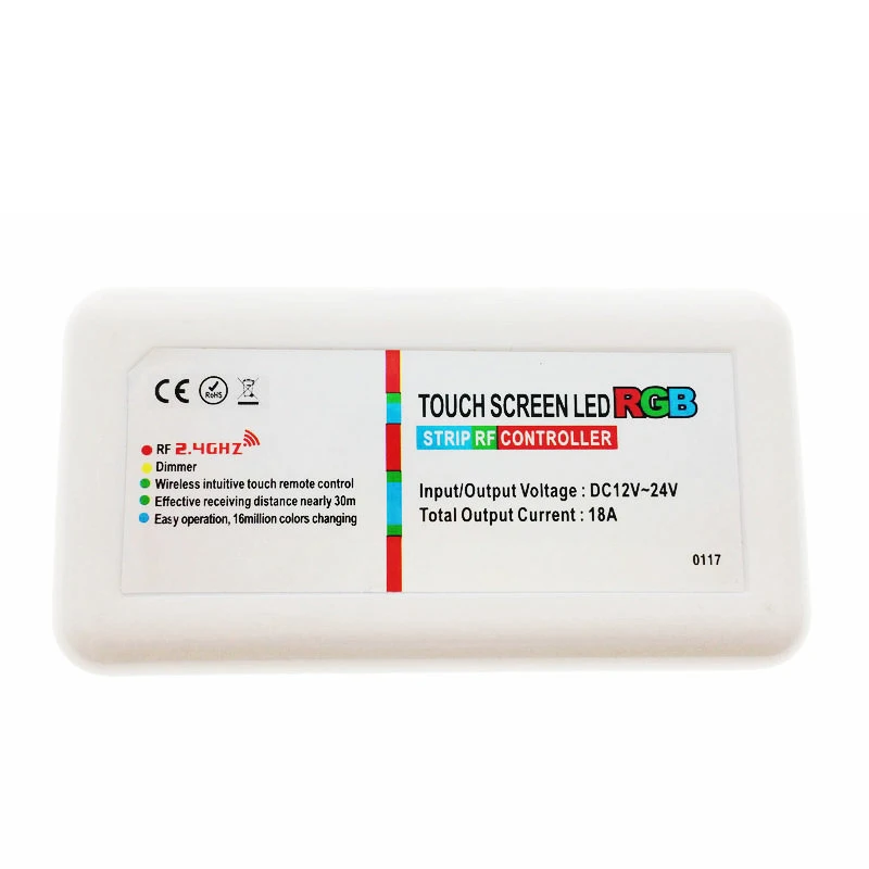 2,4G светодиодный контроллер с сенсорной панелью RGB контроллер 18A RF беспроводная сенсорная панель светодиодный пульт дистанционного управления для RGB полосы использования