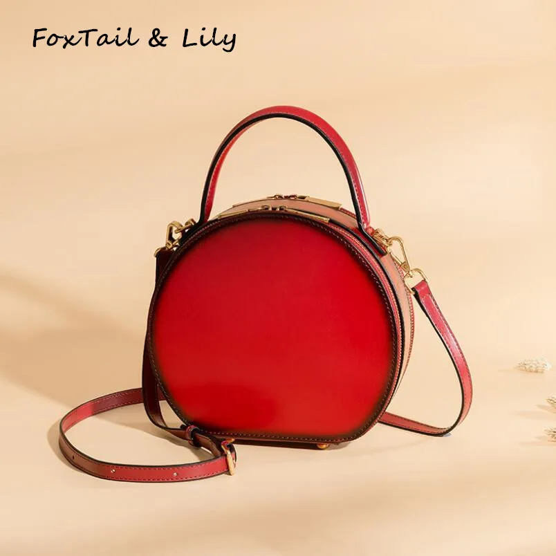 Новая популярная летняя маленькая круглая сумка FoxTail & Lily женские сумки тоут