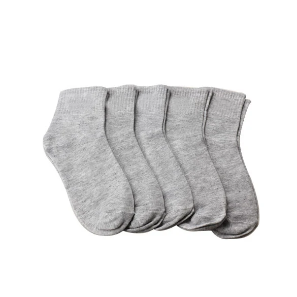 

High Quality 5 Pair Men Ankle Socks Men's Cotton Low Cut Socks One Size Grey