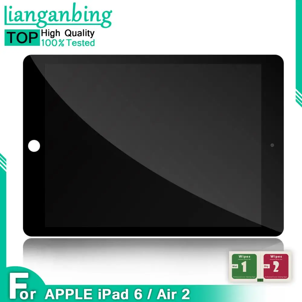 

100% AAA+ Grade 9.7 inch LCD For Apple iPad 6 Air 2 A1567 A1566 LCD Display Touch Screen Digitizer Assembly Replacement parts