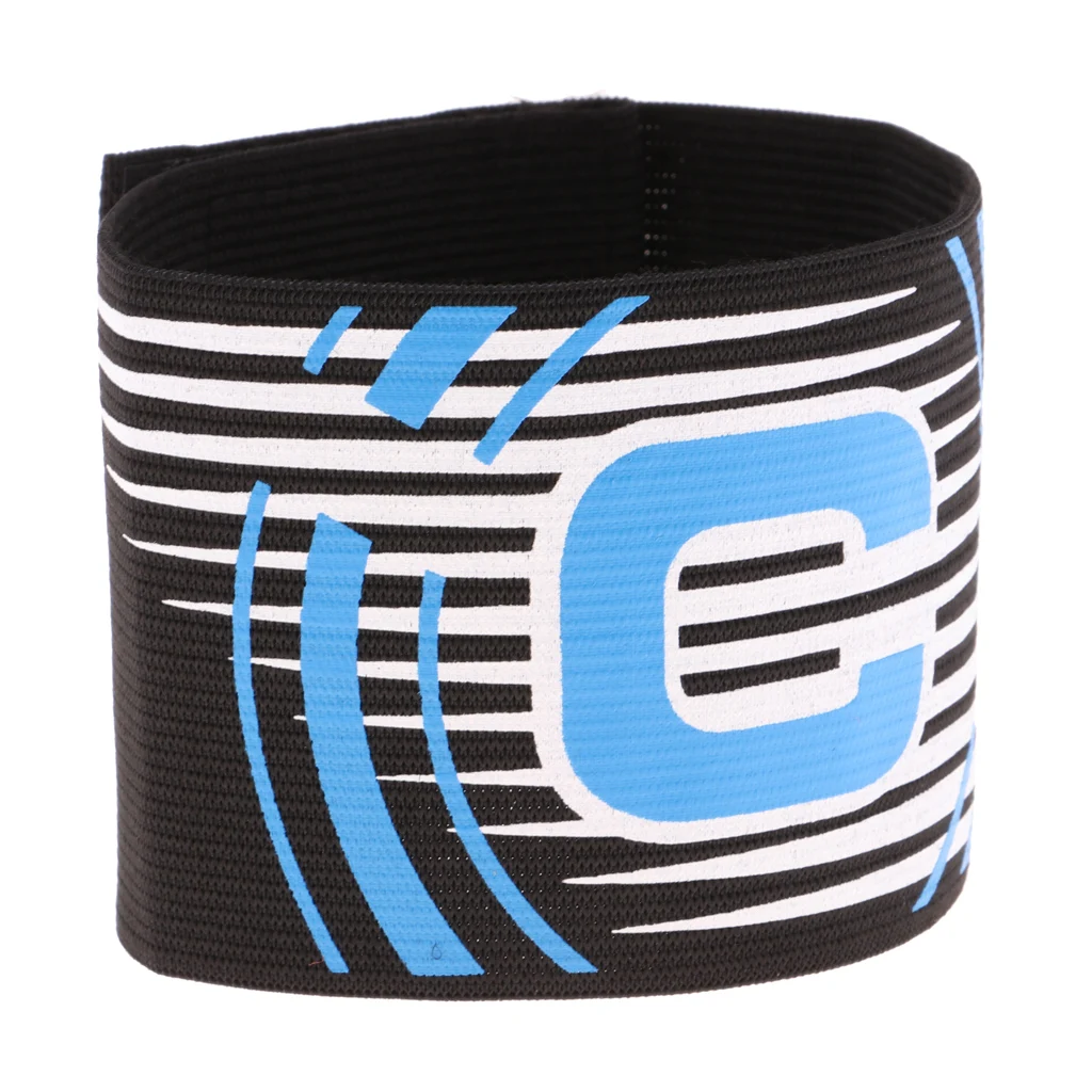 Football Soccer Captain Armband, Elastic Captains Armband for Adult Youth One Size, Stripe Design