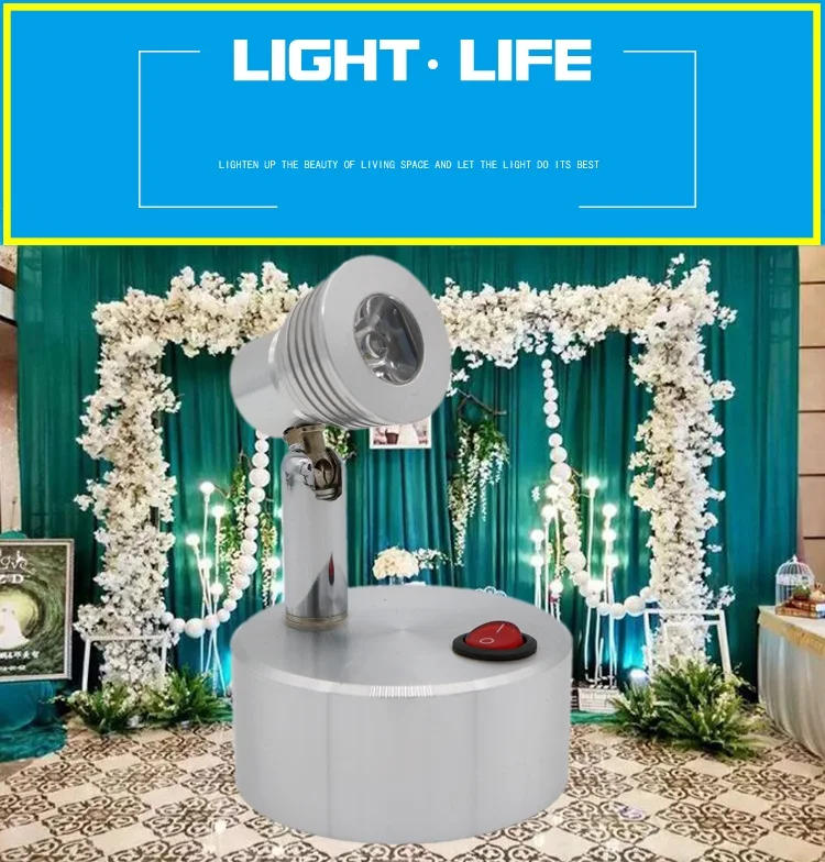 Светодиодный настольный Точечный светильник на батарейках с выключателем, 1 Вт, 3 Вт, настенный светильник для шкафа, дисплей, сварка, витрина, счетчик ювелирных изделий, стеклянная лампа