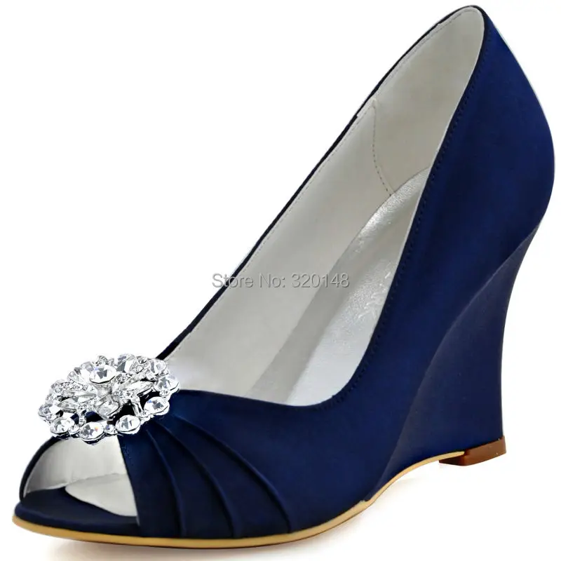 navy blue wedge dress shoes