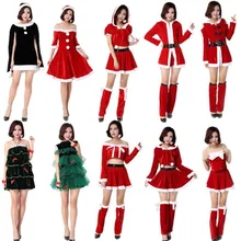 Новинка, хит, женские сексуальные костюмы для костюмированной вечеринки, рождественская елка, костюм на Хэллоуин, праздничная форма, длинное платье, Санта Клаус, платье, костюм, шапка
