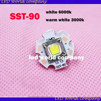 

1 Piece Luminus SST-90 LED Module Chip diode bulb 3000k 6000k 30W 2250 Lumens SST90 LED Emitter with 20mm Copper Board