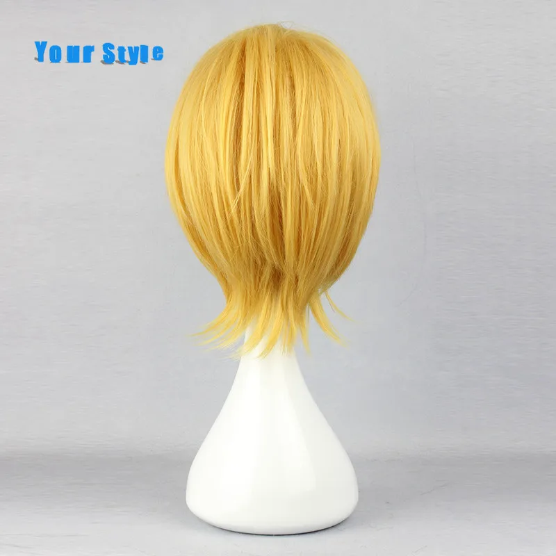 Ваш стиль короткий срез Боб Стиль Прямые Косплей волосы парики женские желтые синтетические волосы высокая температура волокна
