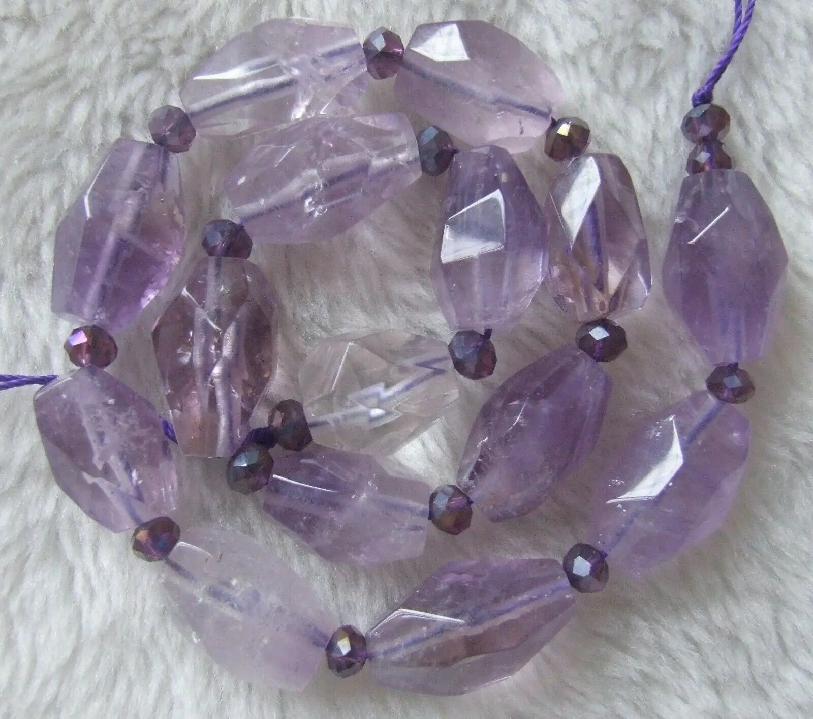 

12x20mm Natural Ametrine Faceted Freeform Loose Beads 15Inch3