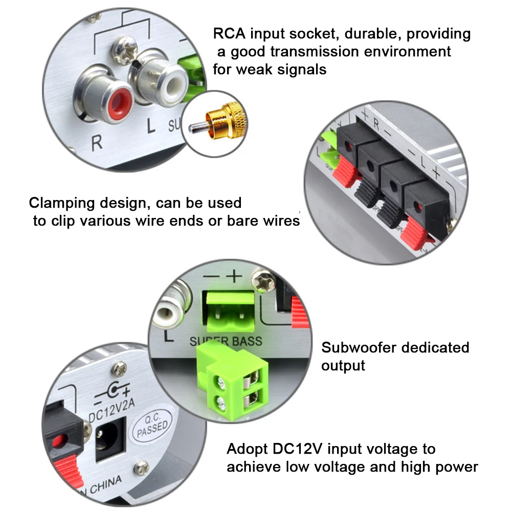 LP838 Car HI-FI Digital Amplifier MINI Power Amplifier 2.1CH 20W MP3 MP4 Stereo Booster DVD Motorcycle Home BASS Audio Player LP838 Car HI-FI Digital Amplifier MINI Power Amplifier 2.1CH 20W MP3 MP4 Stereo Booster DVD Motorcycle Home BASS Audio Player