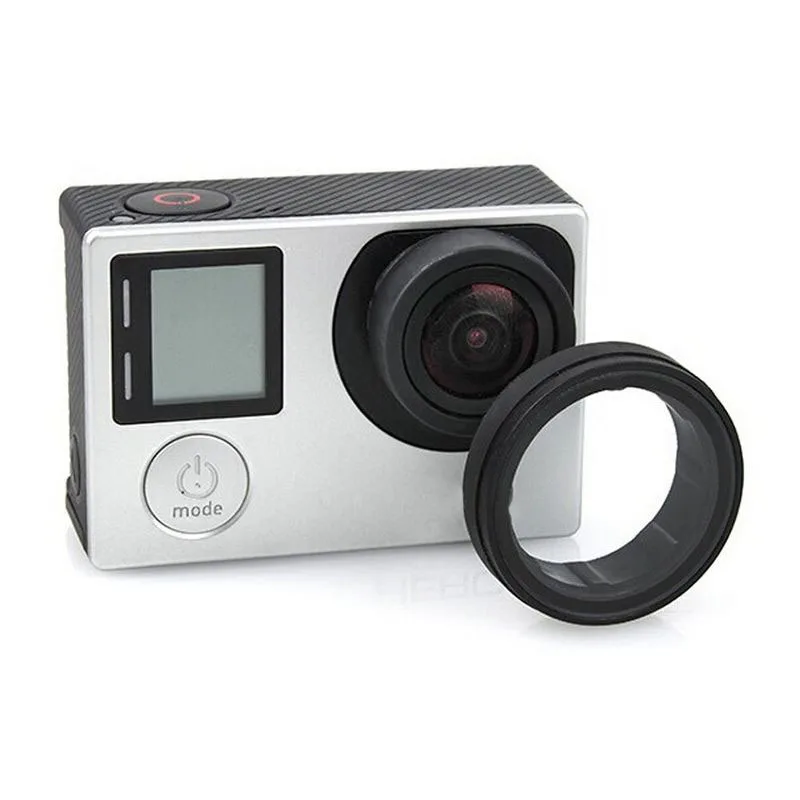 

2018 New Anti-exposed lens frame Protective Lens Cover HR253 for GOPRO HERO 3+/4(black) #0813