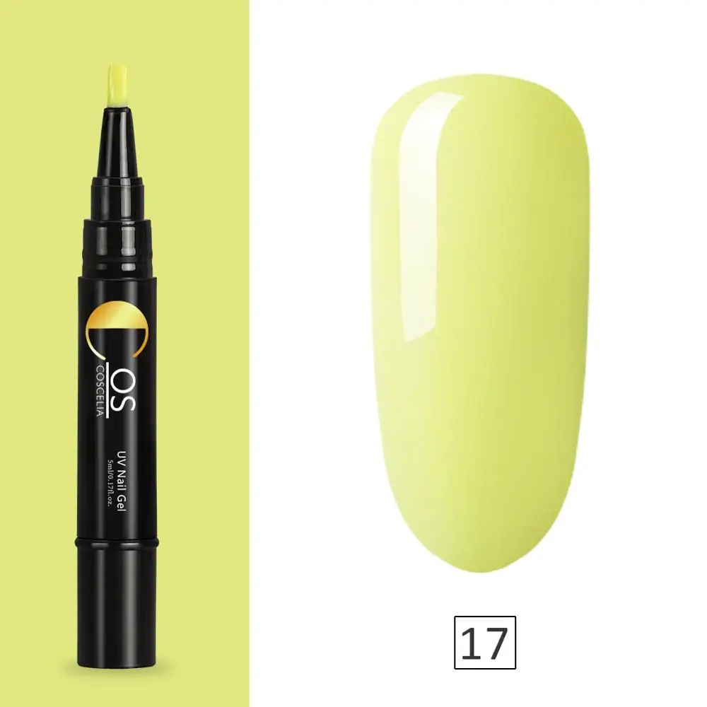 COSCELIA Один Шаг Гель-лак для ногтей форма ручки длительный 3 в 1 УФ-гель для ногтей с блестками лак нет необходимости базовое верхнее покрытие - Цвет: 17