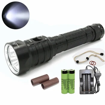 

4800 Lumens 4x L2 LED Scuba Diving Flashlight Underwater 100M Waterproof Lamp Torch Lantern +2x 18650 Battery +Charger