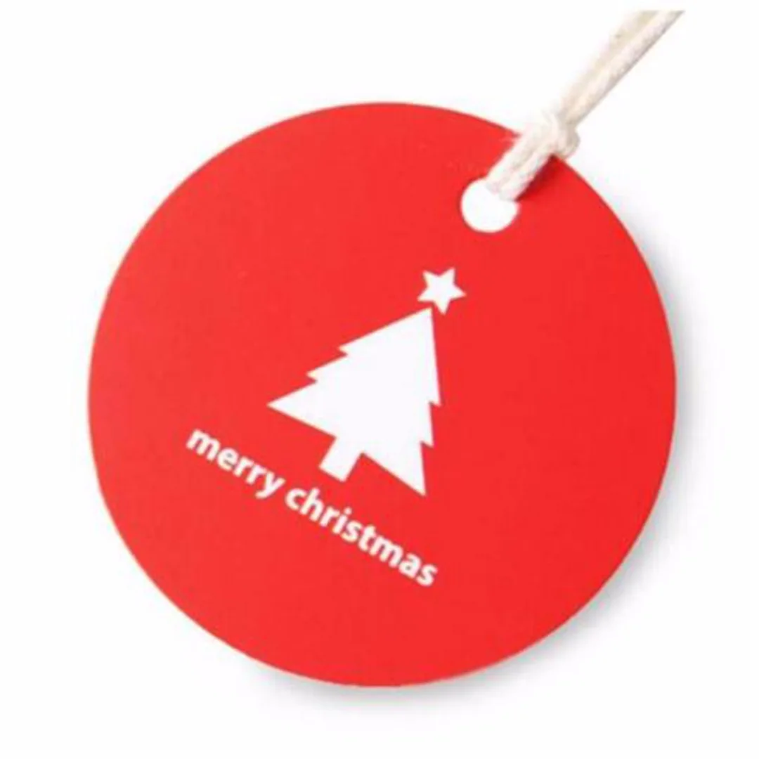 2018 New 25/50/100PCS Christmas Paper Gift Wrap Tags Label Xmas Decorative Bake Pack DIY