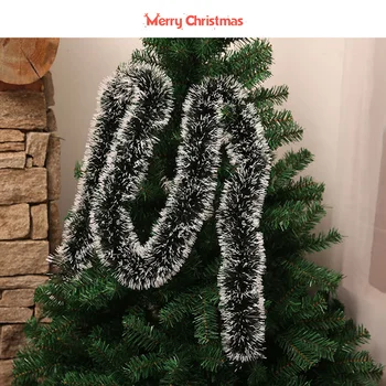 

2M Christmas Party Decorations Color Bar for Outdoor Shop Christmas Ornaments Xmas Tree Ornaments Garland Ribbon Tinsel Hanging