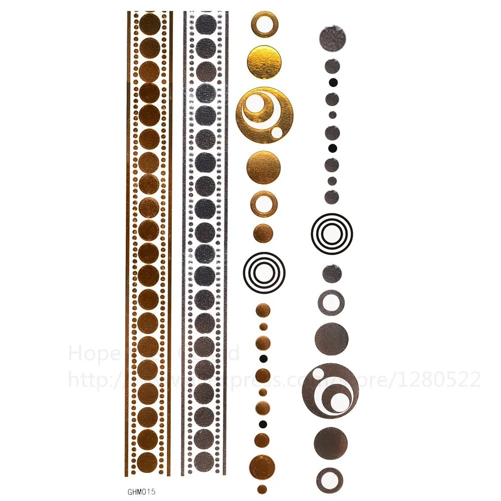 Etiqueta do Tatuagem de Metal Calor cm Metálico Faça Você Mesmo Tatuagem Temporária Ouro 12 Modelos Wholesale12pcs 21 x 10.5 3 Cheap Tatuagens temporárias