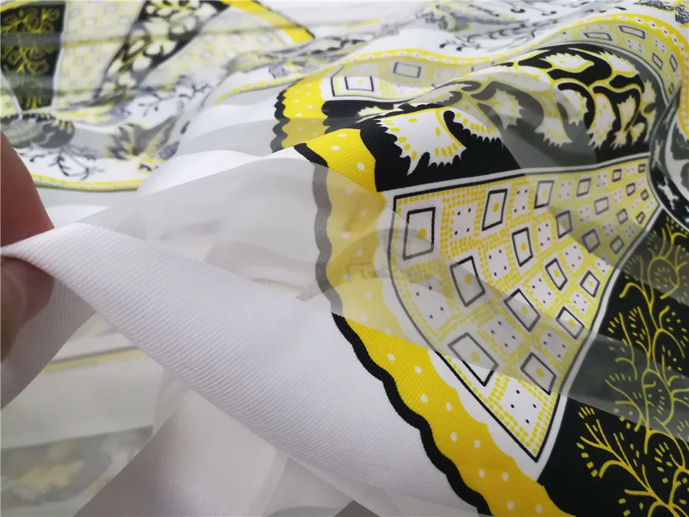 Популярная африканская печатная органза и Лента ткань Толстая Лента ткань для одежды материал RIB-01