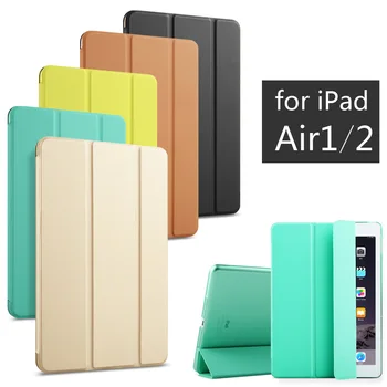 For iPad Air 1 / Air 2 , High Quality Smart wake up sleep Case Cover Tablet PU Leather For Apple iPad Air1 or Air2