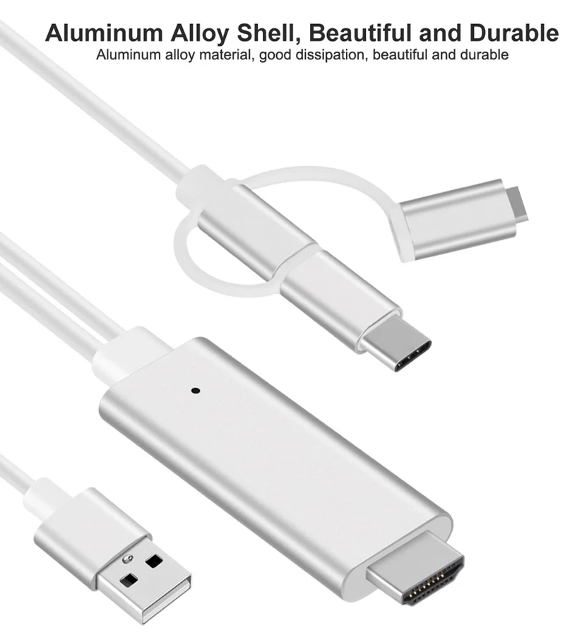 3в1 видео кабель для ipad для iPhone XS MAX XR 6 7 8 Plus для samsung S8 S9 Plus Note 8 9 Android мобильный телефон type C к HDMI tv
