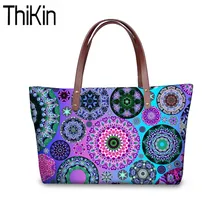 THIKIN сумки на плечо для Женский калейдоскоп печати Сумки Дамская мода Топ-ручка сумки женские большие руки сумка Bolsa