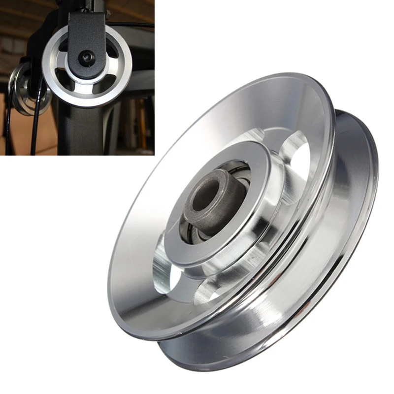 Mayitr 88mm Universal Aluminum Lift Heavy Load Pulley Wheel Cable Gym Fitness Equipment Part also use climbing camping pulley