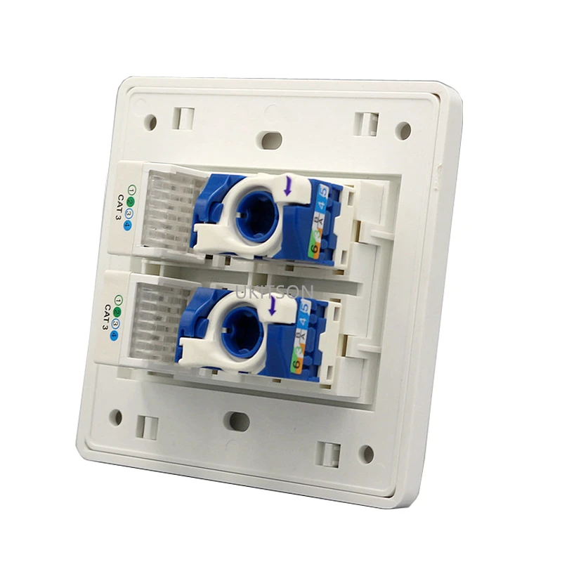 2 Ports CAT6 + CAT3 Wall Outlet pic 3