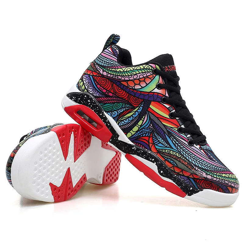 

HOMASS 35-47 Mens Basketball Shoes Couple Breathable Retro Sneakers Women Authentic Zapatillas Hombre Deportiva Jordan Shoes