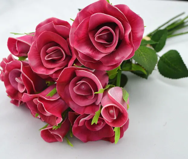 NEW!! Real Touch/Natural Touch PU Flowers Roses Wedding Bouquets ...